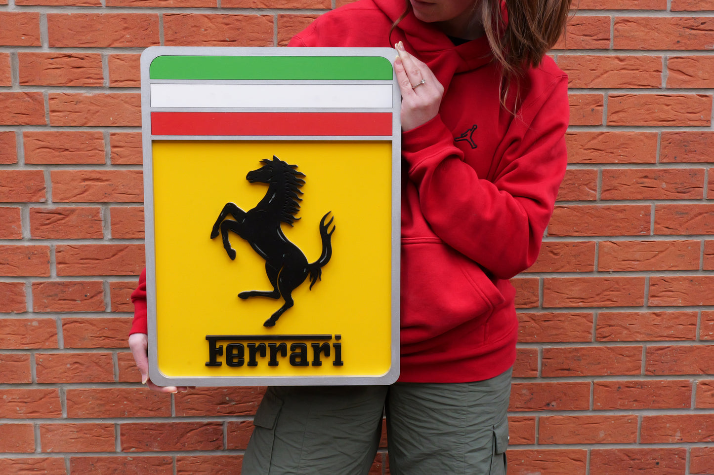 Prancing Horse Wooden Wall Art: Rectangle