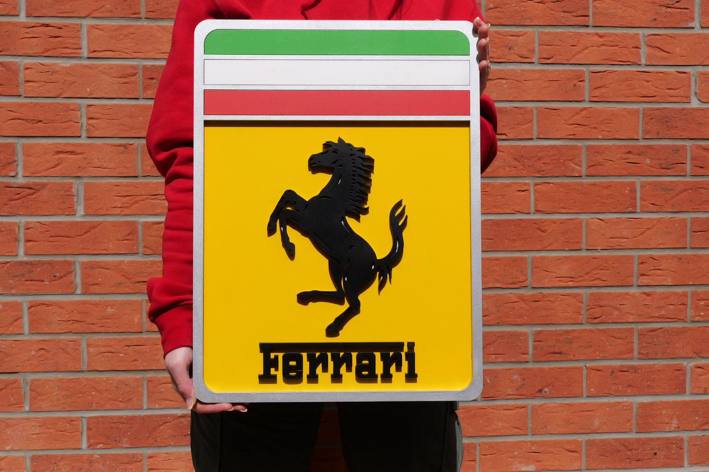 Prancing Horse Wooden Wall Art: Rectangle