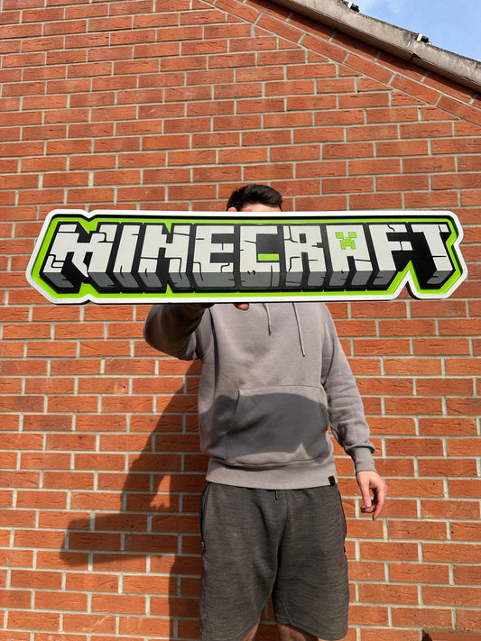 Pixel-Inspired Wooden Gamer Sign