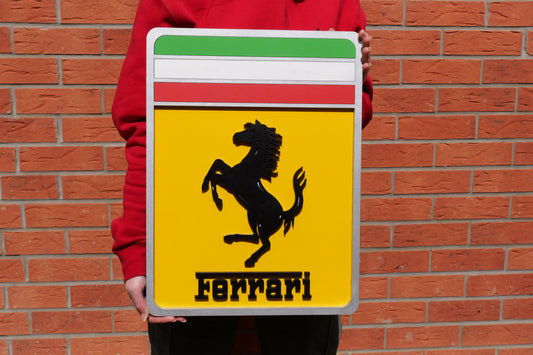Prancing Horse Wooden Wall Art: Rectangle
